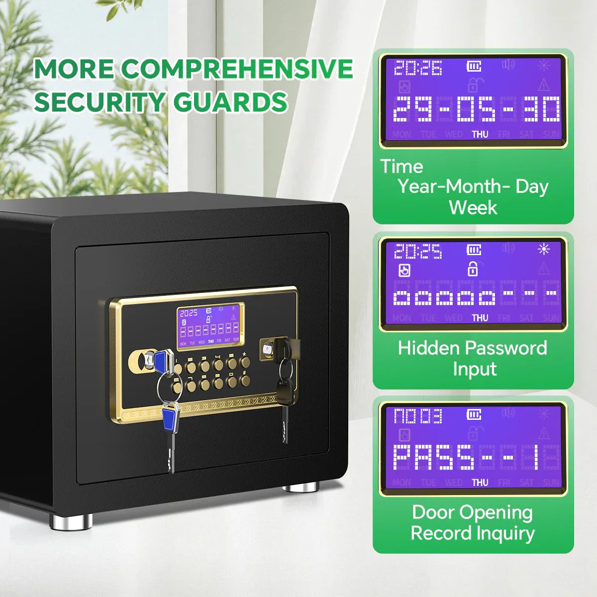 TNTANTS 2.0-5.3 Safe Box Digital Keypad LCD Screen Home Security with Fireproof Waterproof Bag Adjustable Shelf Combination Lock Heavy Duty Gift Guide - TNTANTS