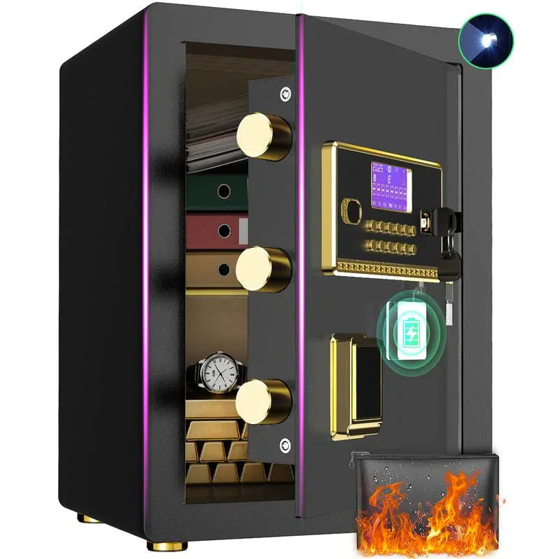 TNTANTS 3.3 Home digital Safe Box, with Double Security Alarm System, Combination Lock,Adjustable Shelf, for Office Hotel fireproof document bag - TNTANTS