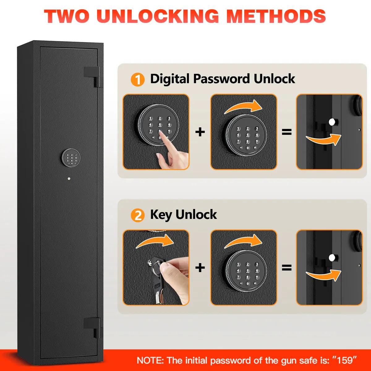 TNTANTS 2-4 Long Gun Cabinets for Home Storage of Rifles &Pistols Quick-Access - TNTANTS