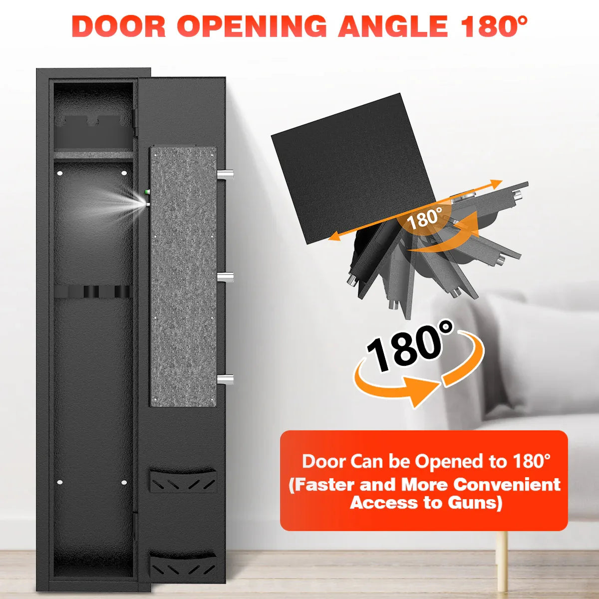 TNTANTS 2-4 Long Gun Cabinets for Home Storage of Rifles &Pistols Quick-Access - TNTANTS