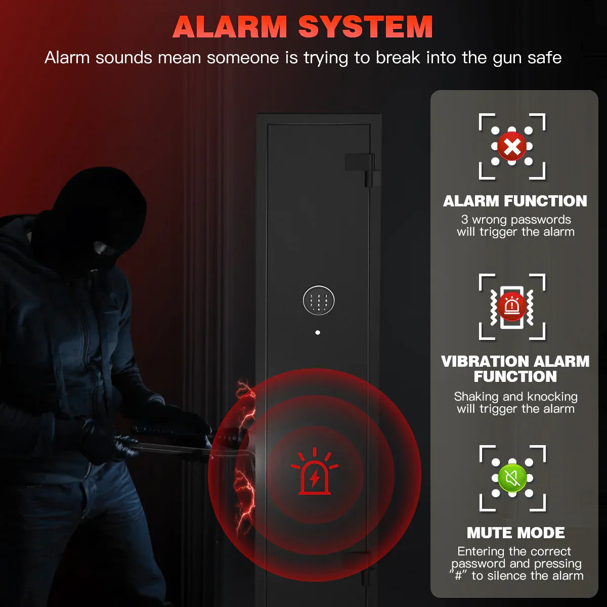 TNTANTS 2-4 Long Gun Cabinets for Home Storage of Rifles &Pistols Quick-Access - TNTANTS